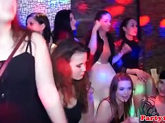 Euro girls are having group sex during a private party, in a...